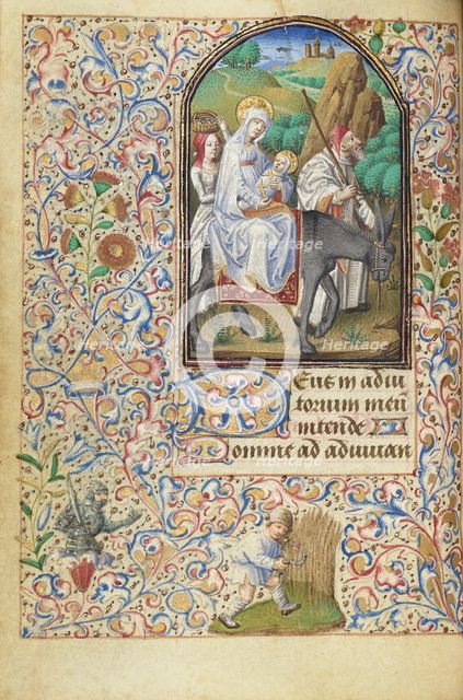 The Flight into Egypt; Hours of Simon de Varie, 1455. Creator: Master of Jean Rolin II.