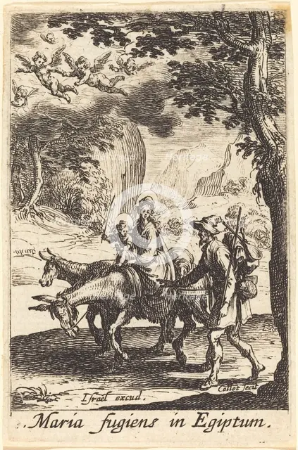 The Flight into Egypt, in or after 1630. Creator: Jacques Callot.