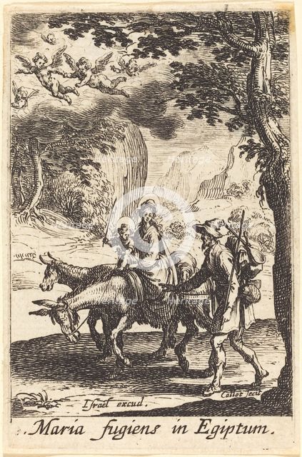 The Flight into Egypt, in or after 1630. Creator: Jacques Callot.