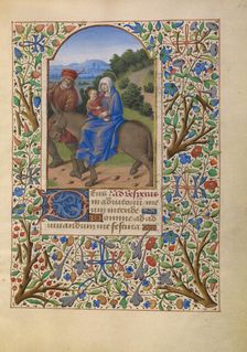 The Flight into Egypt; Katherine Hours, about 1480-1485. Creator: Jean Bourdichon