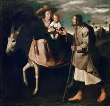 The Flight into Egypt, late 1630s. Artist: Francisco de Zurbaran