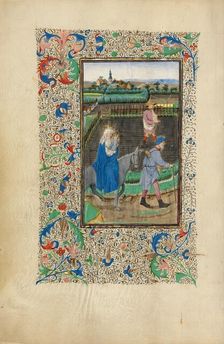 The Flight into Egypt; Llangattock Hours, 1450s. Creator: Master of the Llangattock Hours