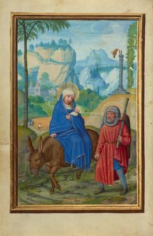 The Flight into Egypt; Prayer Book of Cardinal Albrecht of Brandenburg, about 1525-1530. Creator: Simon Bening
