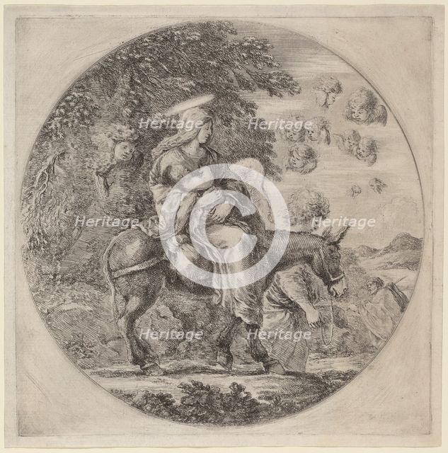 The Flight into Egypt, probably 1662. Creator: Stefano della Bella.