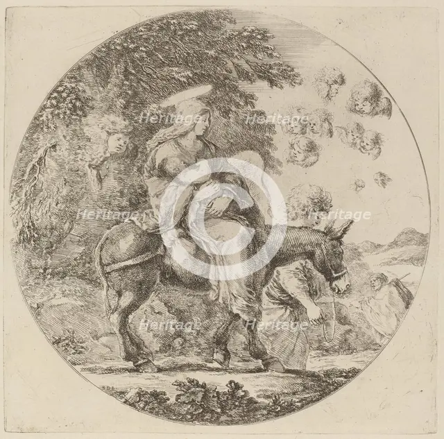 The Flight into Egypt, probably 1662. Creator: Stefano della Bella.