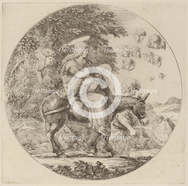 The Flight into Egypt, probably 1662. Creator: Stefano della Bella.