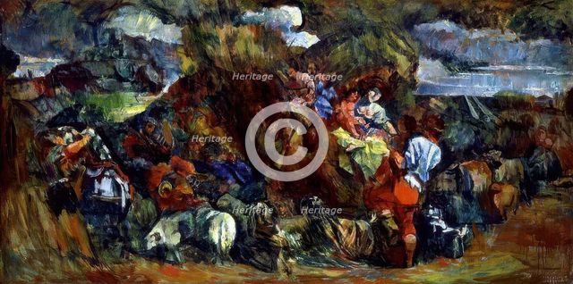 The Flight into Egypt, probably 1922. Creator: Ludvig Karsten.