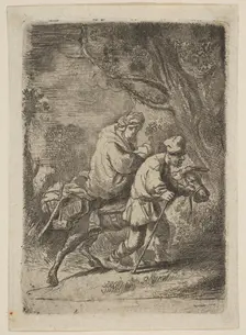 The Flight into Egypt: Small Plate.n.d. Creator: Claude Henri Watelet