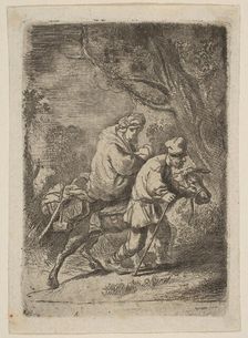 The Flight into Egypt: Small Plate.n.d. Creator: Claude Henri Watelet