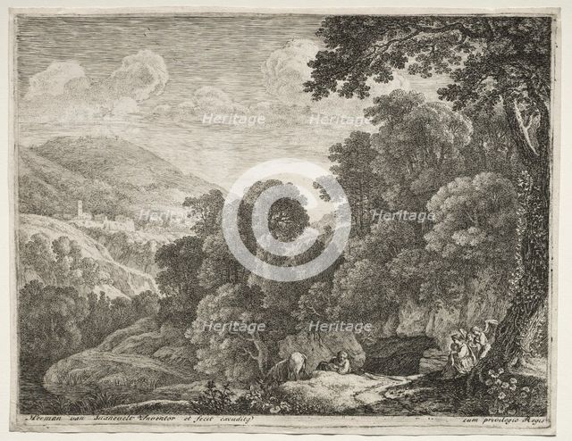 The Flight into Egypt: The Cave. Creator: Herman van Swanevelt (Dutch, c. 1600-1655).