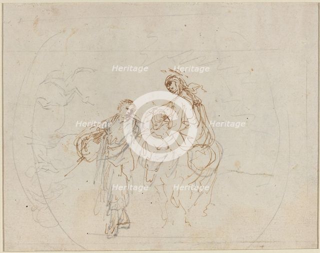 The Flight into Egypt [verso]. Creator: Stefano della Bella.