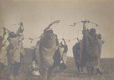 The flight of arrows, c1908. Creator: Edward Sheriff Curtis