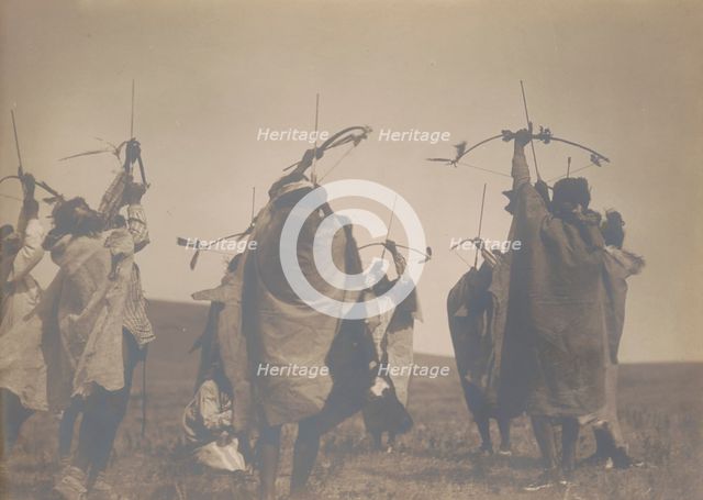 The flight of arrows, c1908. Creator: Edward Sheriff Curtis.
