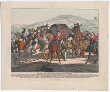 The Flight of Napoleon after the Battle of Waterloo. Artist: Campe, August Friedrich Andreas (1777-1846)