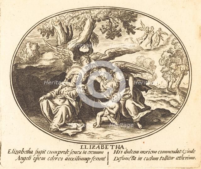 The Flight of Saint Elizabeth with the Infant Saint John. Creator: Balthasar Moncornet.