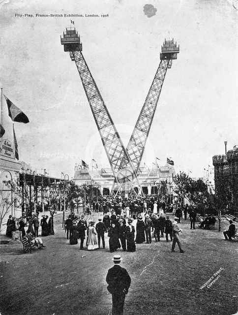 The Flip-Flap amusement ride, Franco-British Exhibition, White City, London, 1908. Creator: Unknown.
