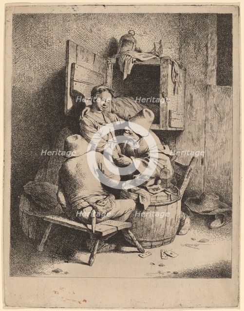 The Flirtation of a Young Innkeeper. Creator: Cornelis Bega.