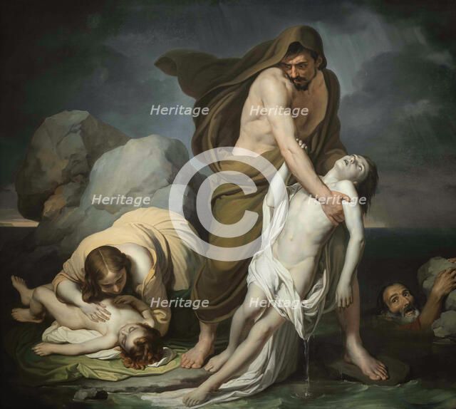 The flood, 1850. Creator: Coghetti, Francesco (1801-1875).