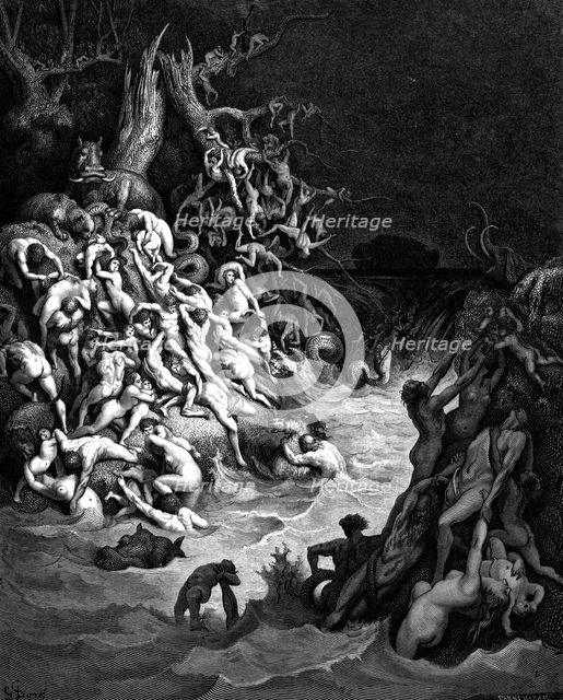 'The Flood', 1866. Artist: Gustave Doré