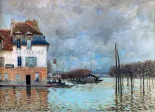 The Flood at Port-Marly 1876. Artist: Alfred Sisley