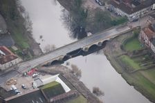 The flood-damaged Wharfe Bridge in Tadcaster, North Yorkshire, 2016. Creator: Dave MacLeod
