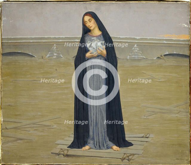 The flooded city, also known as "Fluctuat Nec Mergitur", 1910. Creator: Alexandre Seon.