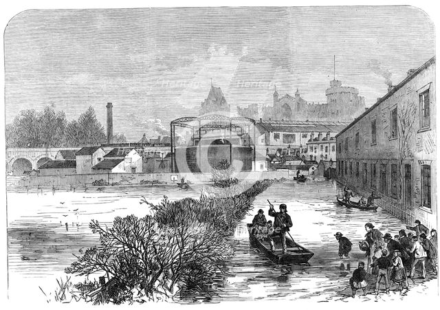 The Floods at Windsor, 1869. Creator: Unknown.