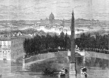 The floods at Rome: the Piazza del Popolo, 1871. Creator: RCH