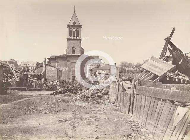 The Floods of 1856, Church of Saint-Pothin, Lyon, June 1856. Creator: Edouard Baldus.