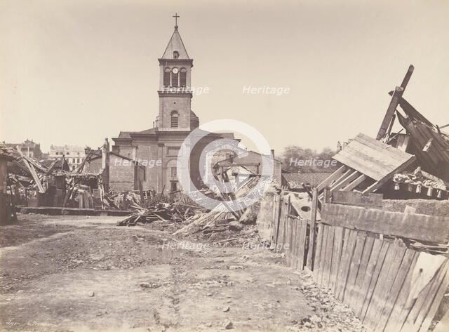 The Floods of 1856, Church of Saint-Pothin, Lyon, June 1856. Creator: Edouard Baldus.