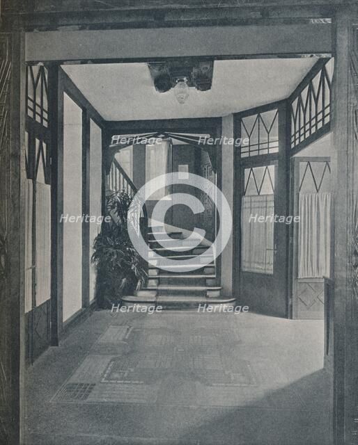 The floor and staircase of Behrens House, designed by Peter Behrens, 1901. Artist: Unknown.