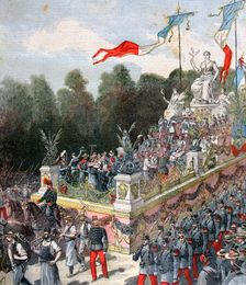 The float of harmony and peace, national fate, 22 September, France, 1892. Artist: Henri Meyer