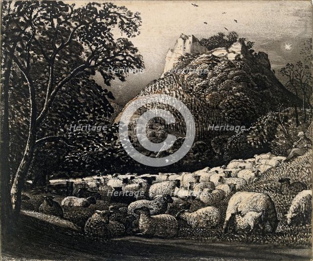 The Flock and the Star, c1831-1832. Artist: Samuel Palmer.