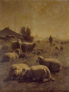 The Flock, late 19th-early 20th century. Creator: Cornelis Van Leemputten