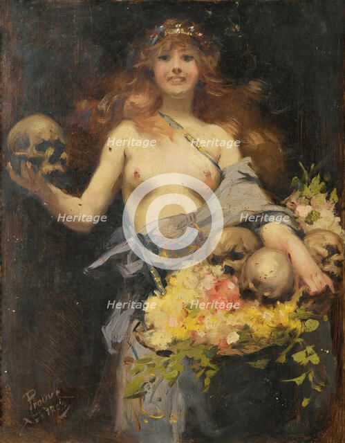 The flower vendor , 1882. Creator: Prouvé, Victor (1858-1943).