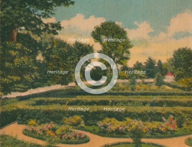 'The Flower Garden, a view of the west end', 1946. Artist: Unknown.