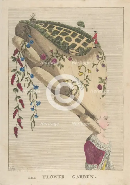 The Flower Garden, May 1, 1777. Creator: Matthew Darly.