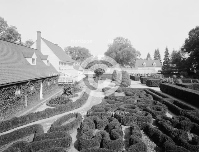 The Flower gardens at Mt. Vernon, c.between 1910 and 1920. Creator: Unknown.