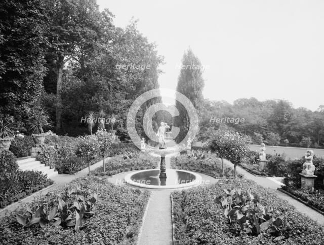 The Flower gardens at Bellefontaine, country home of Giraud Foster, Lenox, Mass., c.1910-1920. Creator: Unknown.