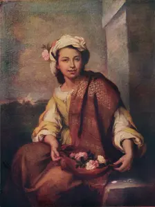 The Flower Girl 1665-70. Artist: Bartolomé Esteban Murillo