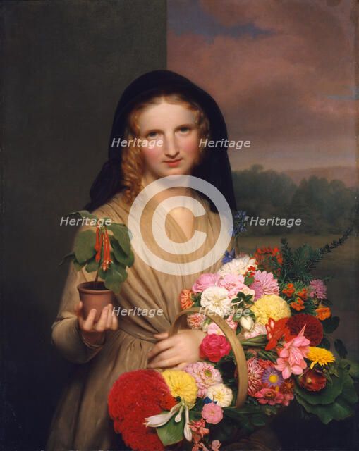 The Flower Girl, 1846. Creator: Charles Cromwell Ingham.