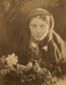 The Flower Girl, 1865. Creator: Julia Margaret Cameron