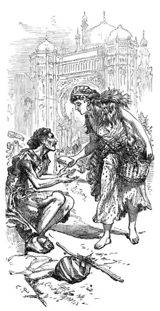 "The flower-girl gave him a piece of bread, with three large dates", 1871. Creator: Unknown