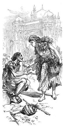 "The flower-girl gave him a piece of bread, with three large dates", 1871. Creator: Unknown