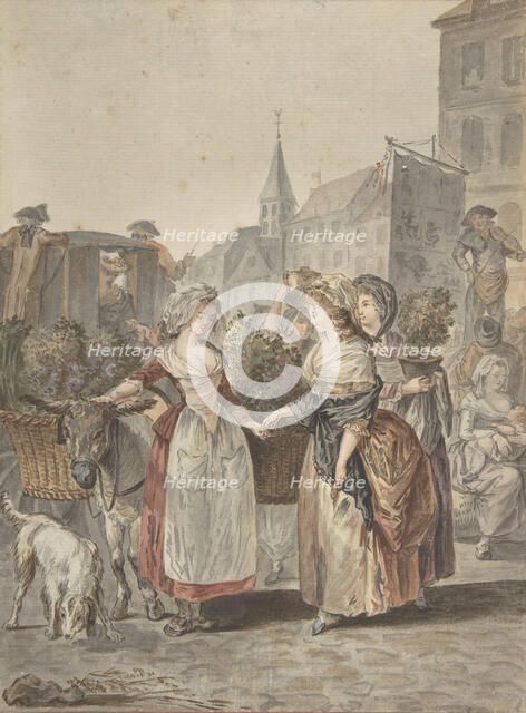 The Flower Girl (La Petite Marchande de Fleurs), n.d.. Creator: Antoine Louis Francois Sergent Marceau.