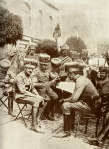 The Flower of the German Army in the Brussels Parade 1915. Creator: Unknown
