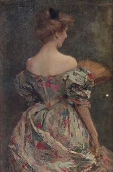 The Flowered Gown c19th century. Artist: Samuel Melton Fisher