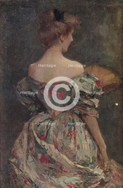 'The Flowered Gown', c19th century. Artist: Samuel Melton Fisher.