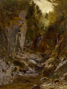 The Flume, Opalescent River, Adirondacks, ca. 1875. Creator: Alexander Helwig Wyant