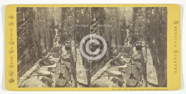 The Flume from below, looking up, mid 19th century. Creator: N.W. Pease.